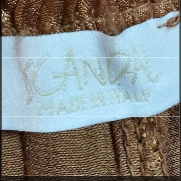 SCANDAL ITALY copper satin trousers L - Picture 7 of 8
